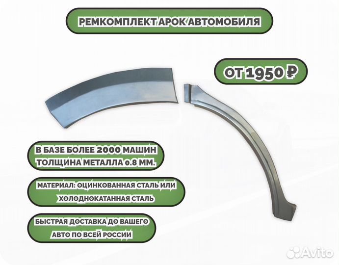 Ремонтные арки (ремкомплект) на автомобиль