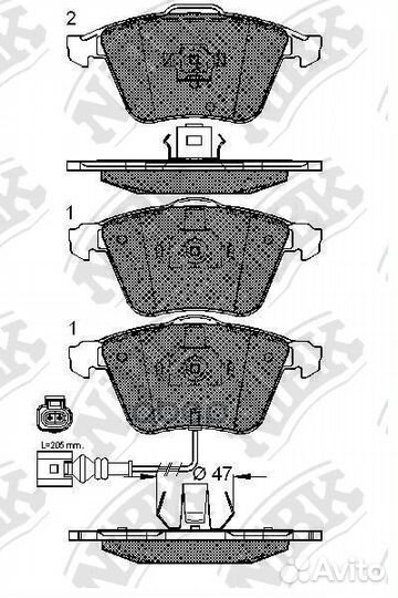 Колодки тормозные VAG A3/passat/golf 5 04- пере