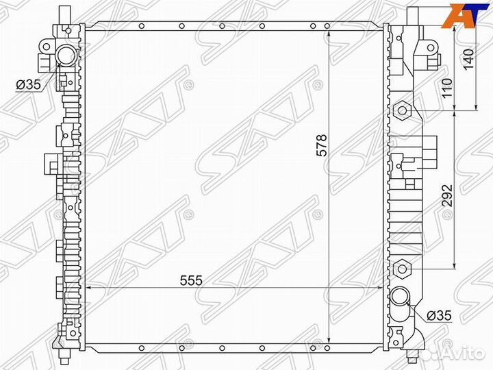 Радиатор SsangYong Actyon Sport Kyron