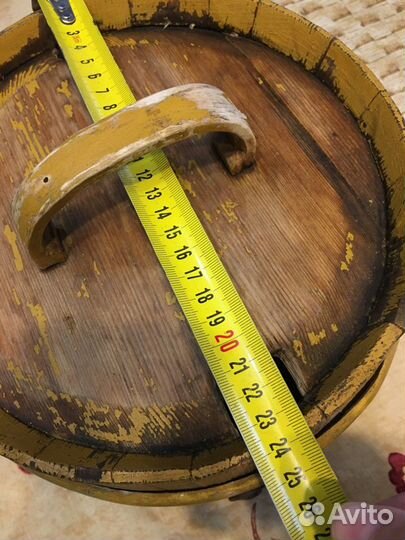 Старинная кадка квасник 19 век липа