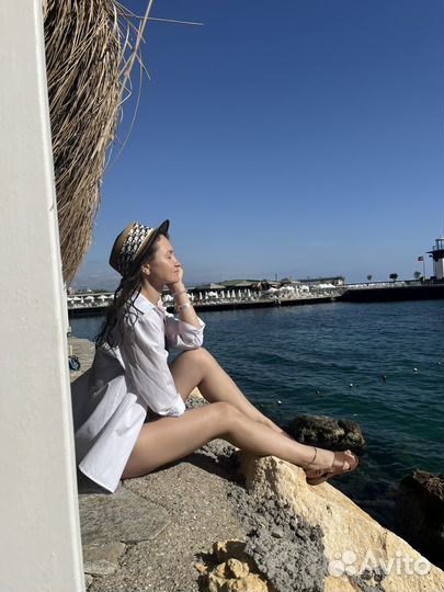 Соломенная шляпа женская пляжная