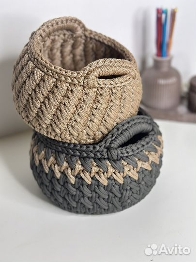 Корзина крючком