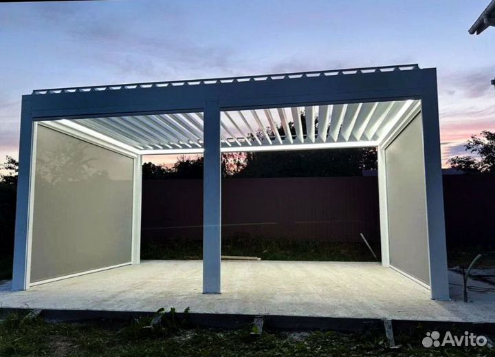 Остекленные,климатические беседки,маркизы