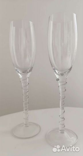 Бокалы для шампанского парные свадебные