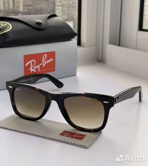 Очки ray ban wayfarer 50 коричневые