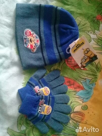 Шапка и перчатки для мальчика