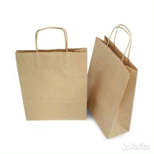 Крафт пакет с ручками 35х15х45 см - 200 шт коробка