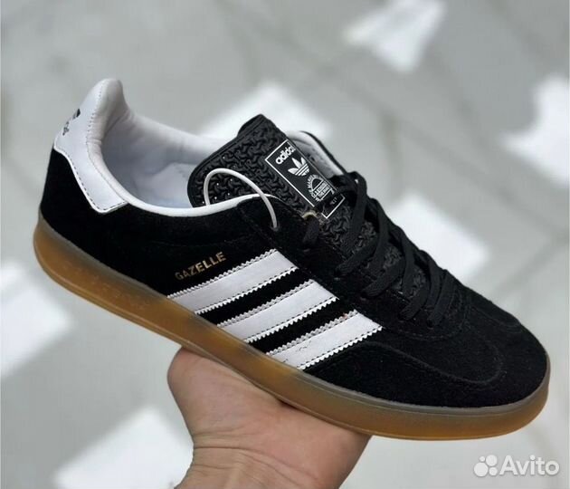 Кеды Adidas Gazelle Indoor 'Black White Gum'