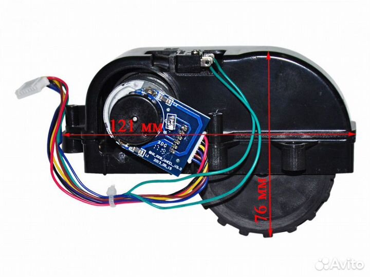 Колесо в сборе правое R робота-пылесоса redmond