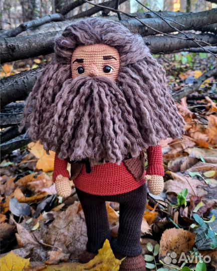 Хагрид/Вязаная интерьерная игрушка/Коллекционная