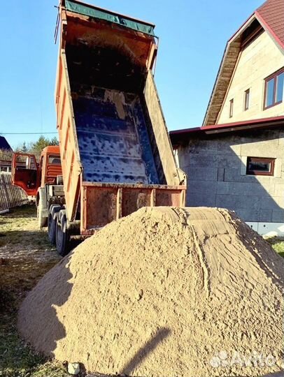 Песок карьерный и мытый