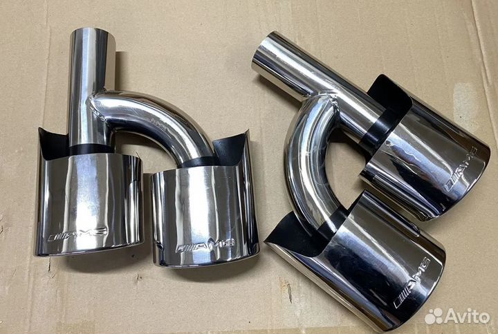 Насадки на глушитель AMG W164 W204 W212