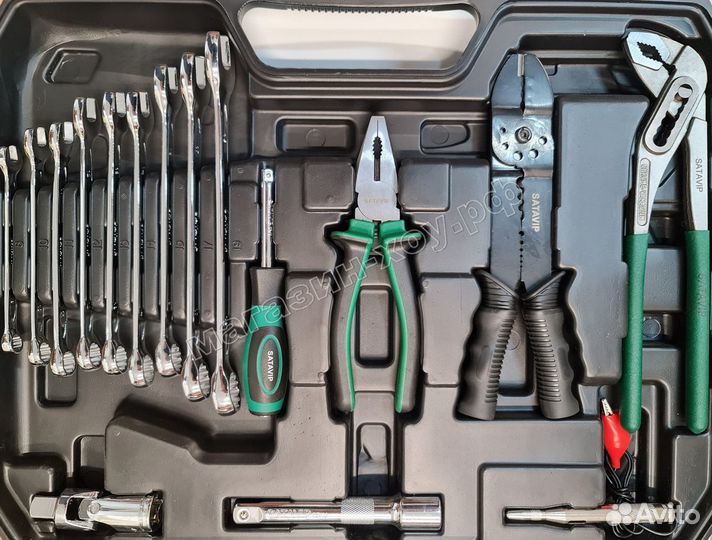 Набор инструментов, набор ключей, головок 100 шт