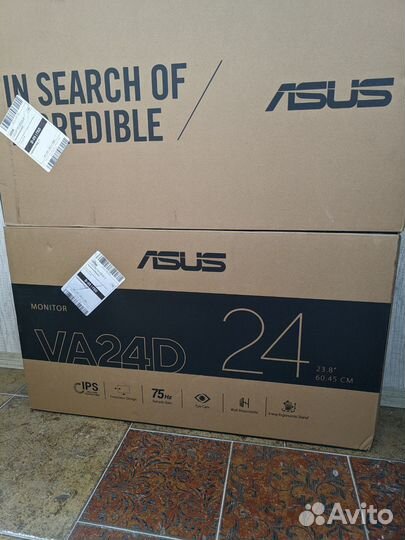 23.8 Монитор Asus 75 Гц, IPS + гарантия