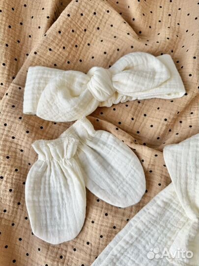 Муслиновый комплект на выписку на заказ
