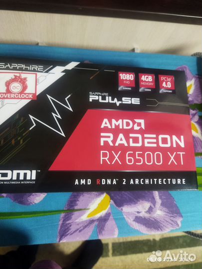 Видеокарта Sapphire AMD Radeon RX 6500 XT pulse4Gb