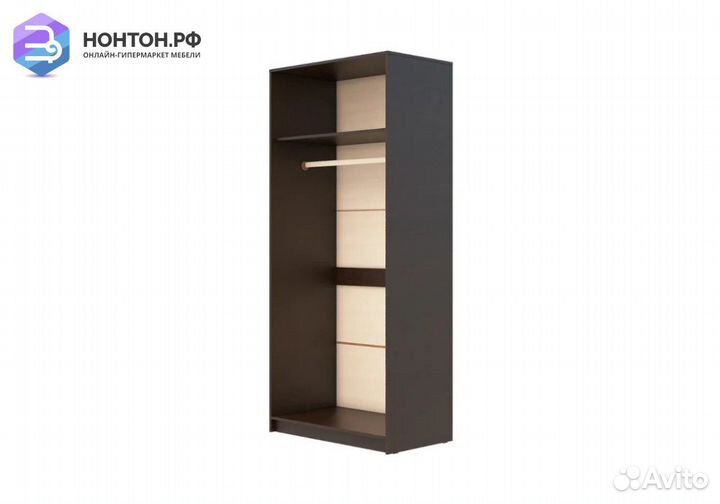 Шкаф 2-створчатый Эва с декором венге / дуб молочн