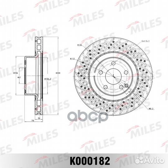 Диск тормозной передний D330мм. mercedes W220 3