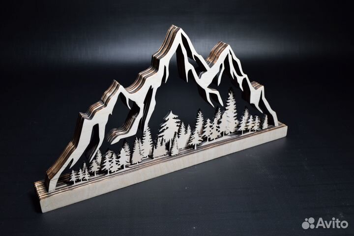 Декор для дома и интерьера. Горы с лесом