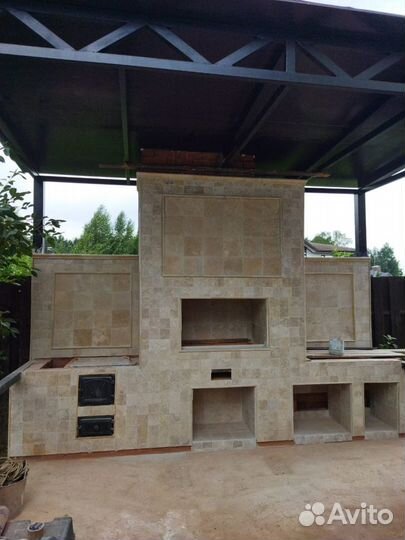 Печи камины барбекю из кирпича