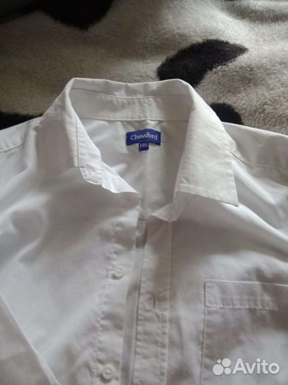 Рубашка белая школьная 146