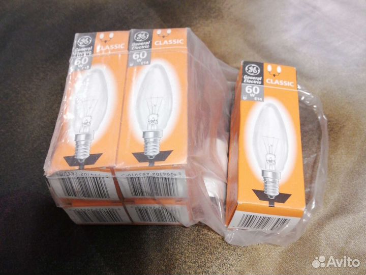 Лампа накаливания E14 60W прозр. и 40W матовая