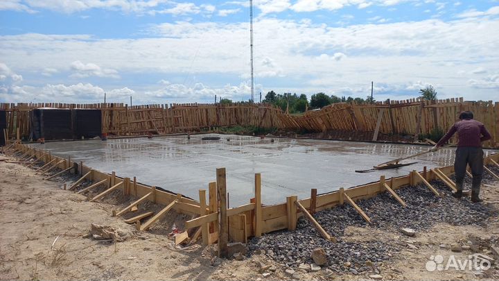 Фундамент, Фундамент Монолитная плита