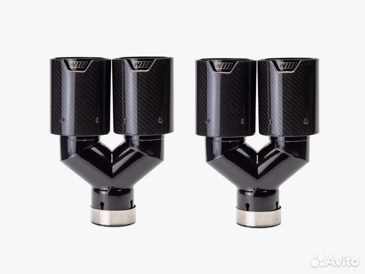 Насадки на глушитель 63мм/93мм Карбон М 2шт
