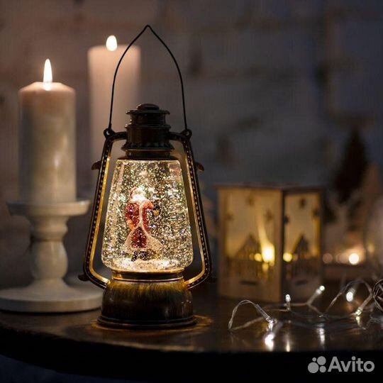 Фонарь декоративный Санта Клаус 1LED тепл. бел. 1