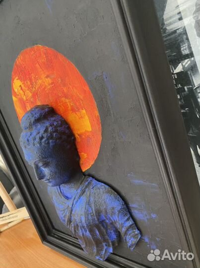 Будда. Картина, 3D-печать. Ручная работа. Интерьер