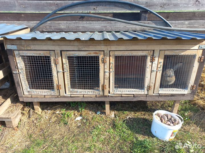 Клетка для кроликов 3 мест. с родильным отделением