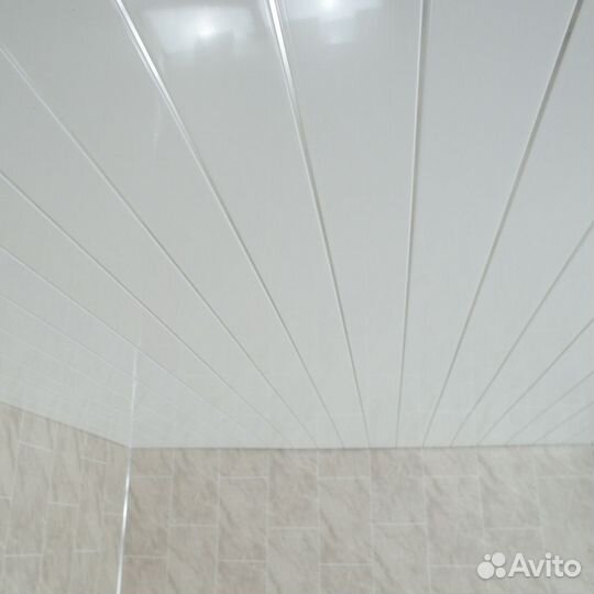 Потолок реечный белый S-дизайн ширина 100мм