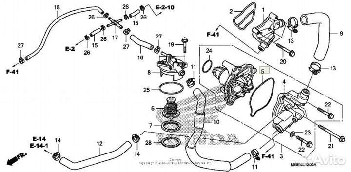 Honda O-ring помпы VFR 1200 19226-MGE-000