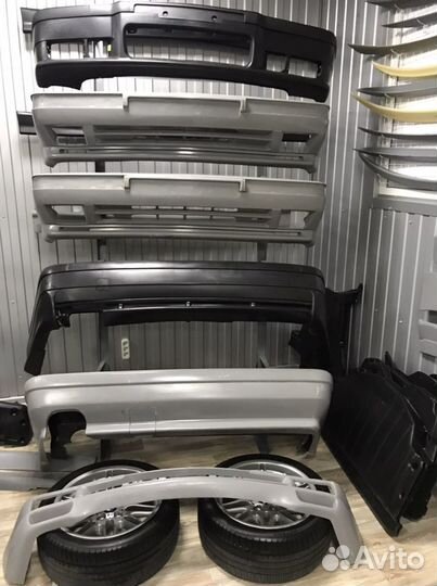 Передний бампер М бмв е34 стекловокно