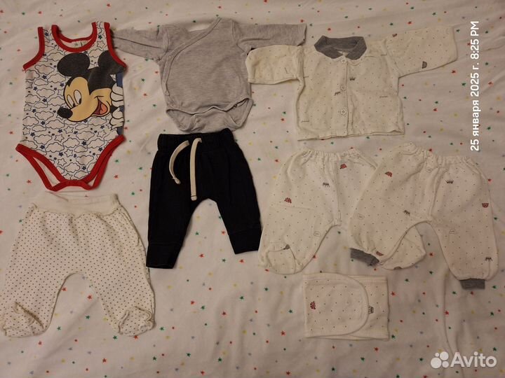 Вещи для новорожденного мальчика 50 56