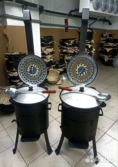 Казан Чугунный С Печкой 12л 10л комплект