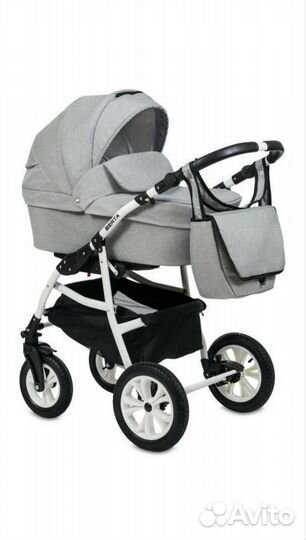 Коляска 3 в 1 Alis berta универсальная (серый)