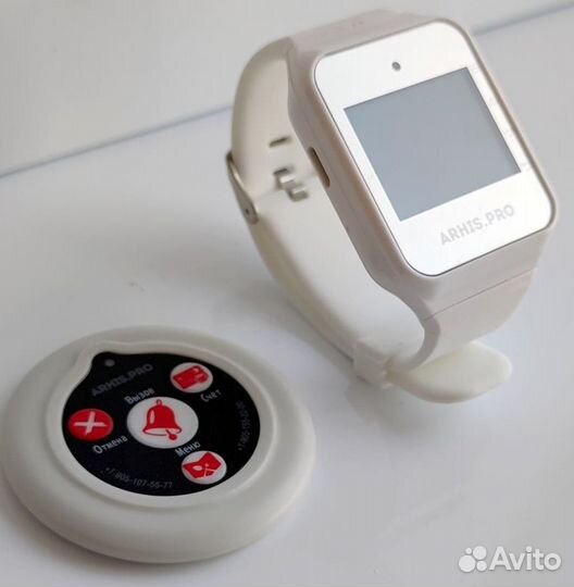 Комплекты вызова персонала: кнопка вызова и часы