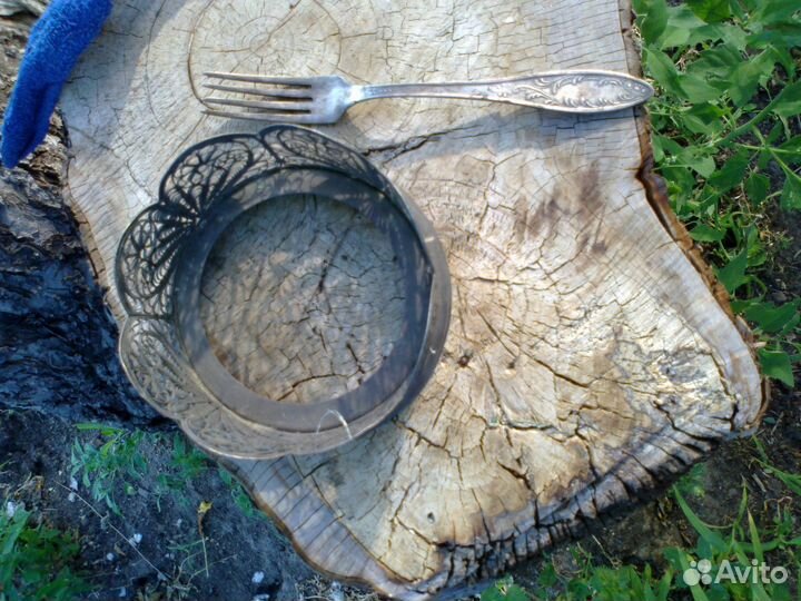 Мельхиоровая ваза