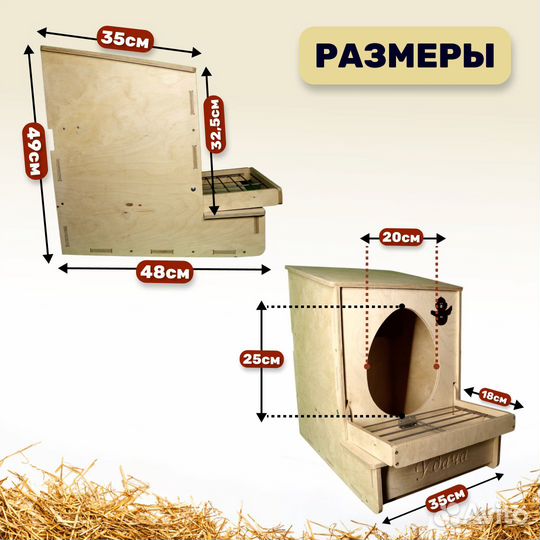 Гнездо для кур с яйцесборником