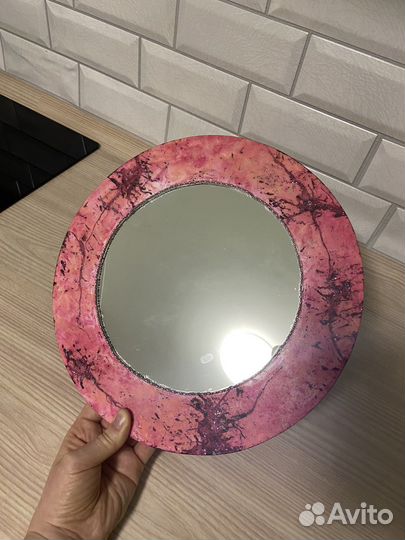 Зеркало розовое акрил