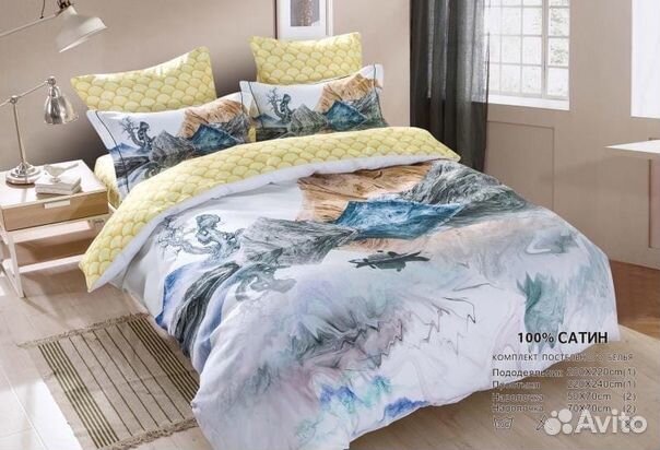 Постельное белье евро сатин