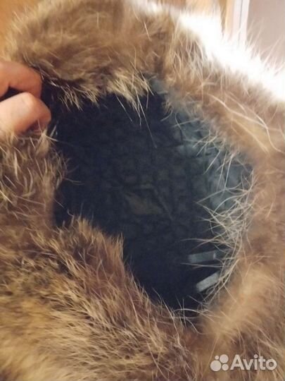 Шапка ушанка меховая,коженная