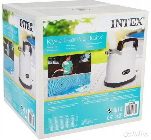 Дренажный насос для откачки воды с бассейна Интекс