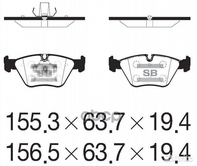 SP2216 колодки дисковые передние BMW E46 3.0i