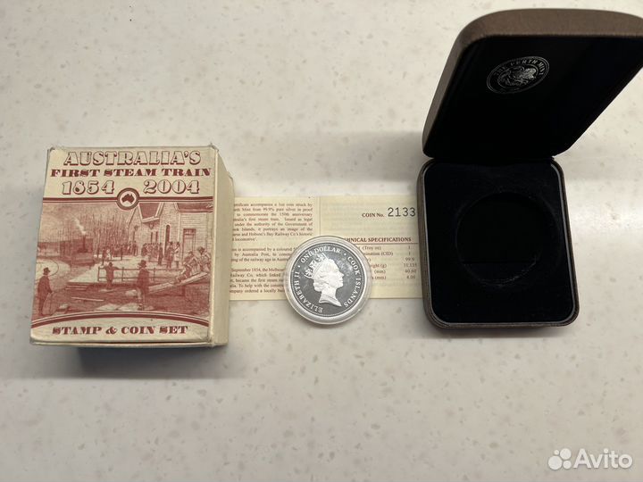 Серебряная монета, perth mint, жд Австралии