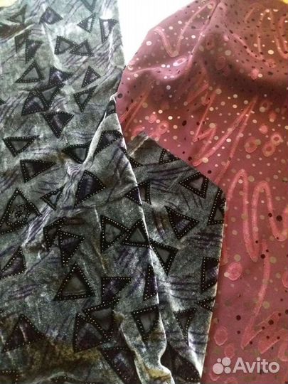 Ткань креп-шифон с пайетками Италия