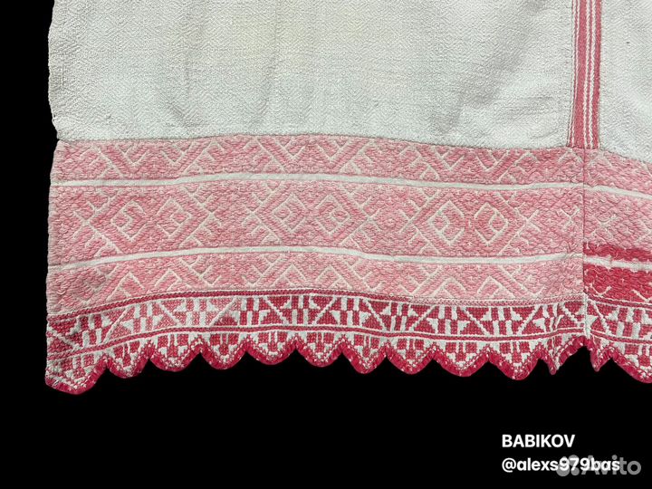Старинная скатерть 19 век Браное ткачество