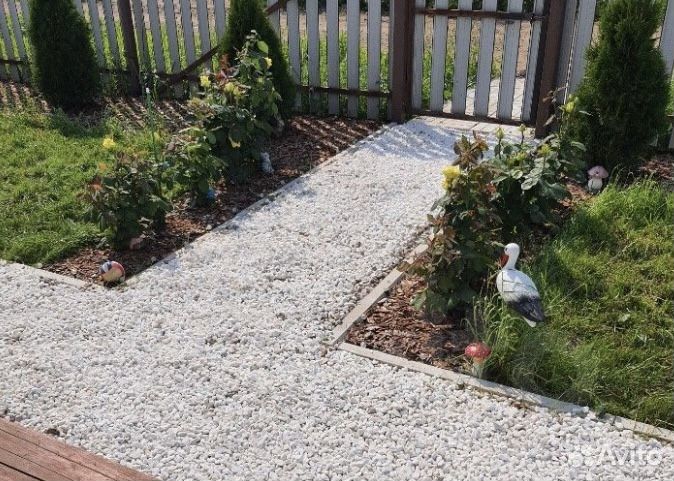 Белый мрамор щебень в мешках 20кг