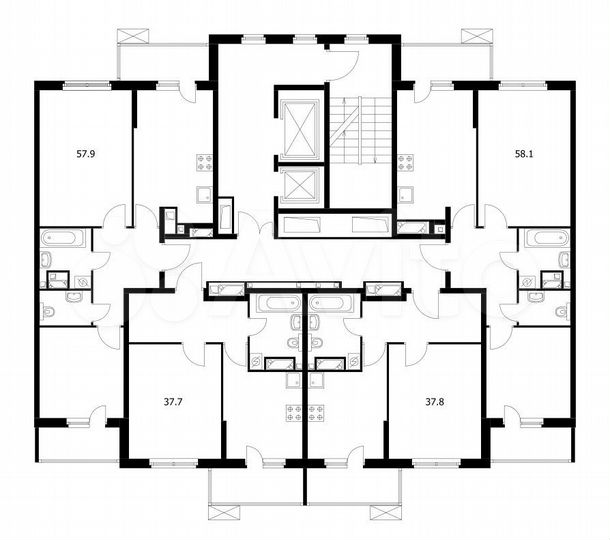 1-к. квартира, 38,1 м², 20/25 эт.